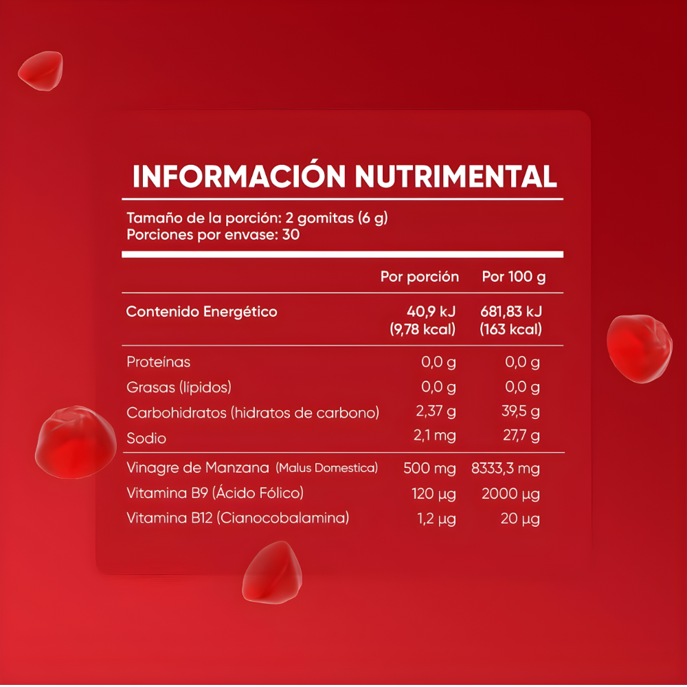 Goli Vinagre de Manzana en Gomitas | Suplemento Alimenticio | 60 Gummies